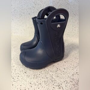 CROCS Kids Dark Blue Rain Boots
